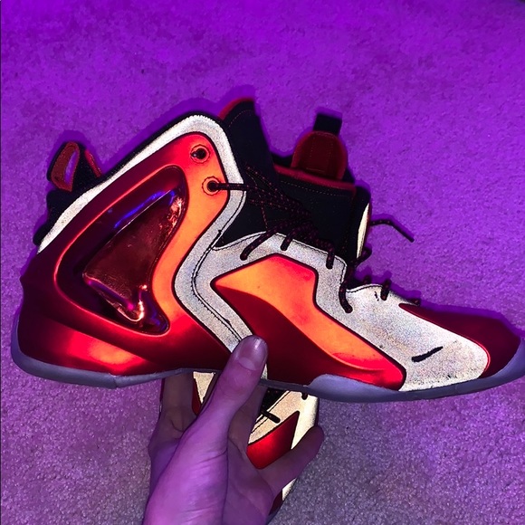 Nike Lil Penny REFLECTIVE Posite University Red - Picture 2 of 7
